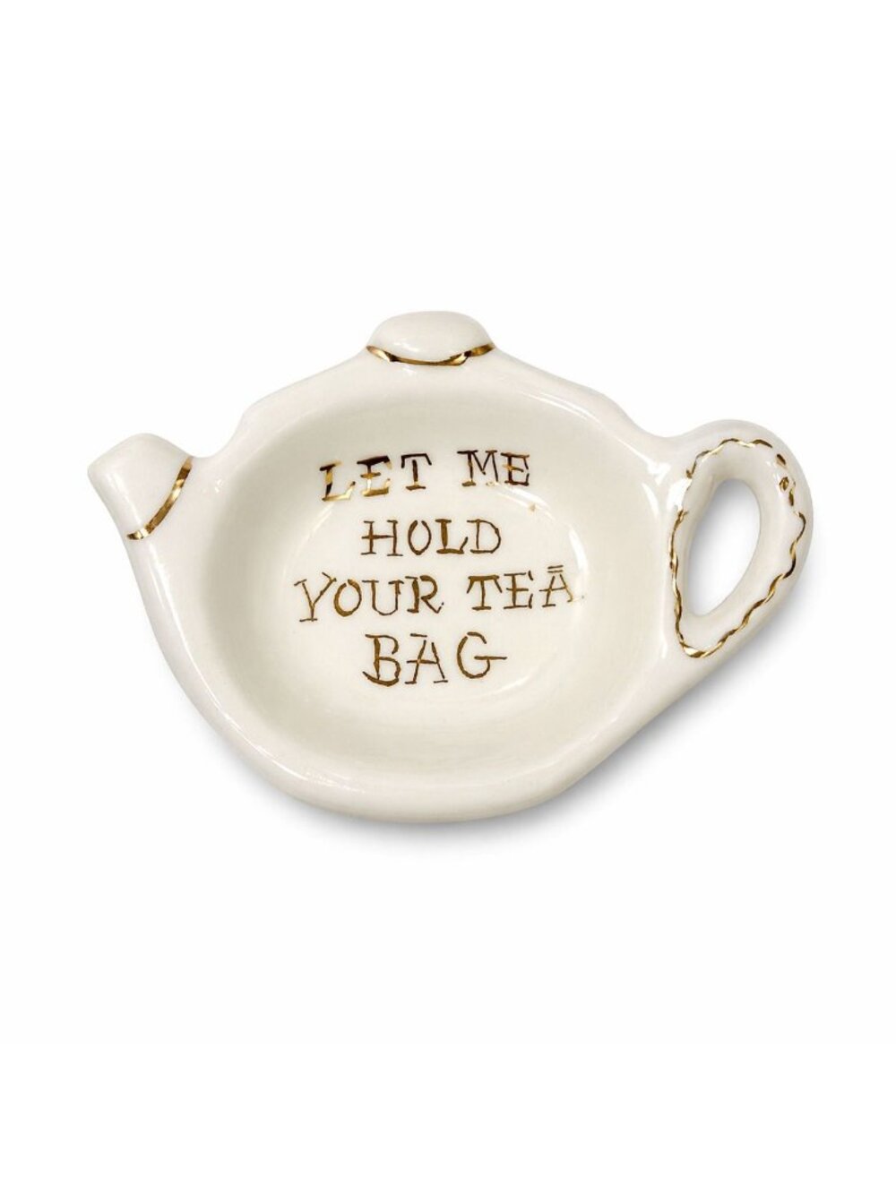 Tea Bag Holder Let me Hold your Tea Bag Lu Arts of California Ceramic Hand Paint
